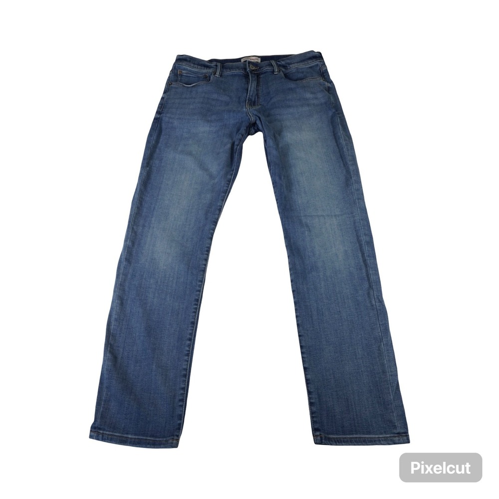 Lucky Brand 412 Athletic Slim Jeans Mens 33X32 Blue Denim Mid Rise Straight Leg